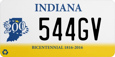 IN license plate 544GV