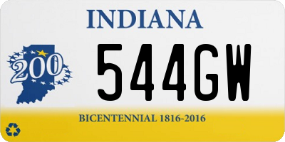 IN license plate 544GW