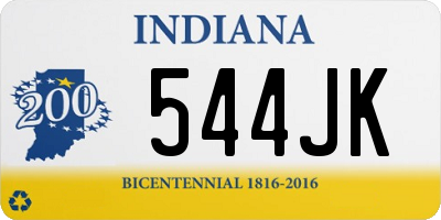 IN license plate 544JK