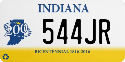 IN license plate 544JR