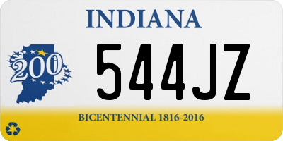 IN license plate 544JZ