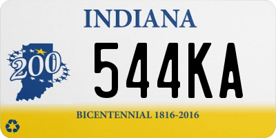 IN license plate 544KA