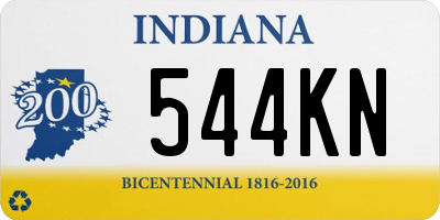 IN license plate 544KN