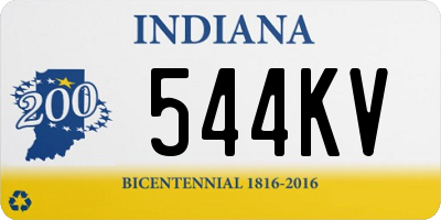 IN license plate 544KV