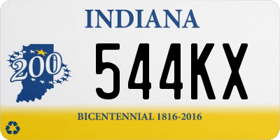 IN license plate 544KX