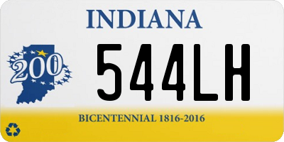 IN license plate 544LH