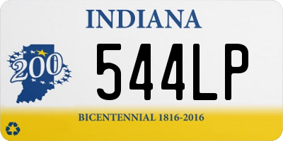 IN license plate 544LP