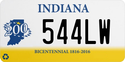 IN license plate 544LW