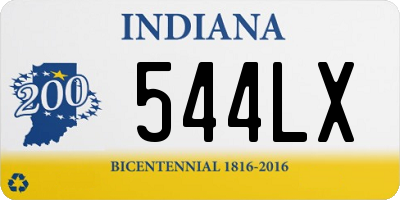 IN license plate 544LX