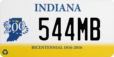 IN license plate 544MB