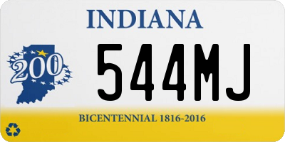 IN license plate 544MJ