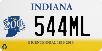 IN license plate 544ML