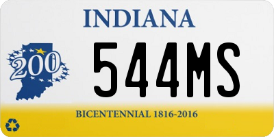 IN license plate 544MS