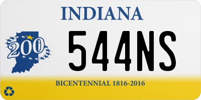 IN license plate 544NS