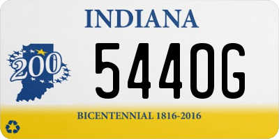 IN license plate 544OG