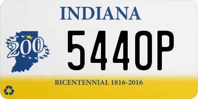 IN license plate 544OP