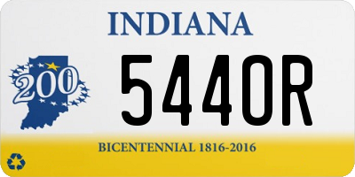 IN license plate 544OR