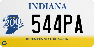 IN license plate 544PA