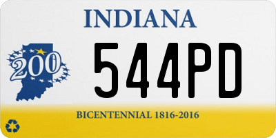 IN license plate 544PD