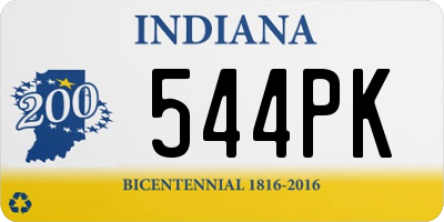 IN license plate 544PK