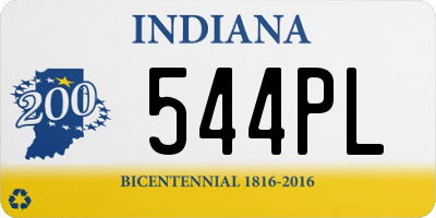 IN license plate 544PL