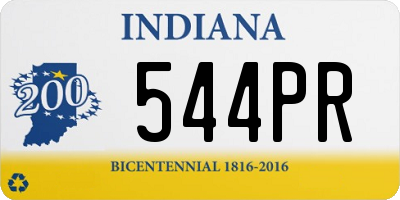 IN license plate 544PR