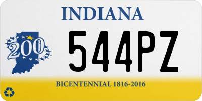 IN license plate 544PZ