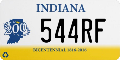 IN license plate 544RF