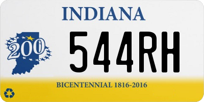 IN license plate 544RH