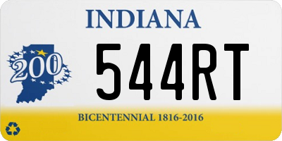 IN license plate 544RT