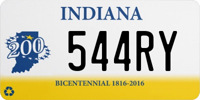 IN license plate 544RY