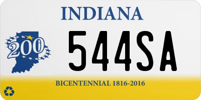 IN license plate 544SA