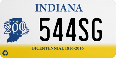 IN license plate 544SG