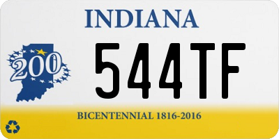 IN license plate 544TF