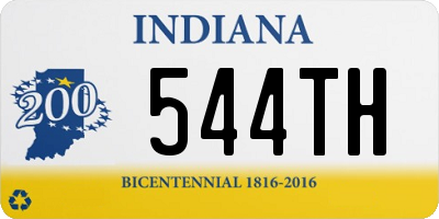 IN license plate 544TH