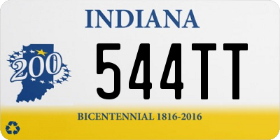 IN license plate 544TT