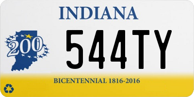 IN license plate 544TY