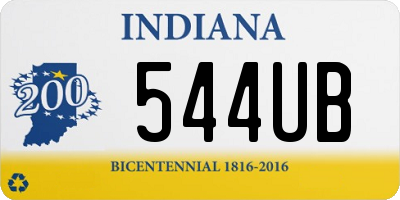 IN license plate 544UB