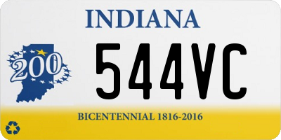 IN license plate 544VC