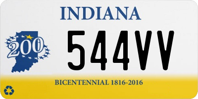 IN license plate 544VV