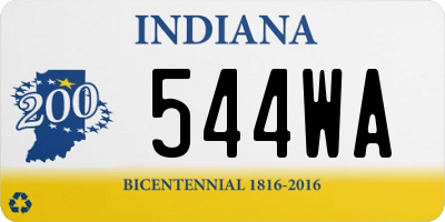 IN license plate 544WA