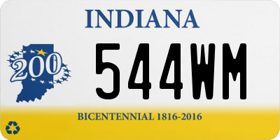 IN license plate 544WM