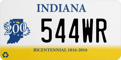 IN license plate 544WR