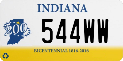 IN license plate 544WW