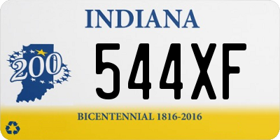 IN license plate 544XF