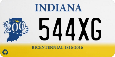 IN license plate 544XG