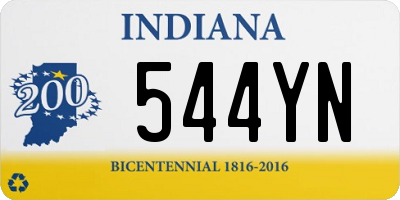 IN license plate 544YN