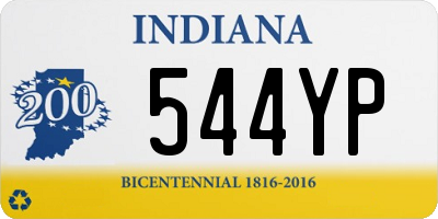 IN license plate 544YP