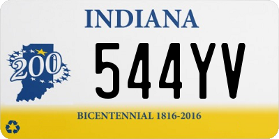 IN license plate 544YV