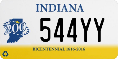 IN license plate 544YY